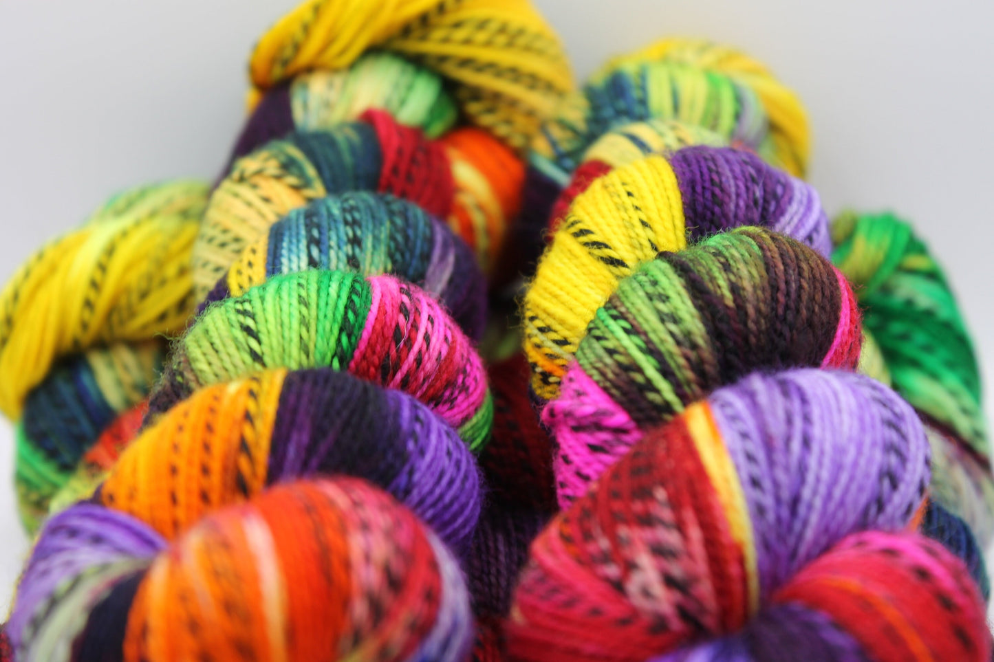 Funky Zebra Sock Skein 80% SuperWash Merino and 20 Nylon Hand Dyed Zebra Yarn 100g