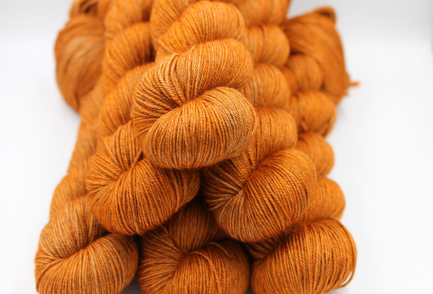 Marmalade Sock Skein 60% SuperWash Merino 20 silk and 20 Yak Hand Dyed Yarn