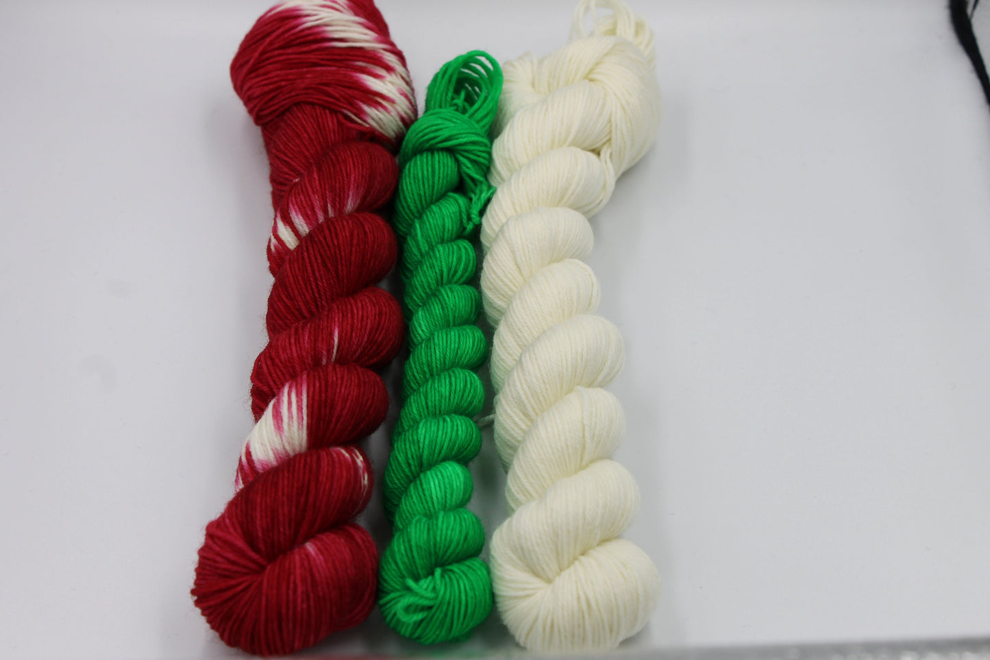 Toadstool, Sock 2x50g and 1 x 20g skeins 75% SuperWash Merino and 25 Nylon Hand Dyed Yarn 120g total