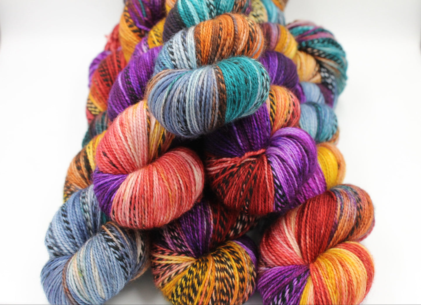 Autumn Zebra Sock Skein 80% SuperWash Merino and 20 Nylon Hand Dyed Zebra Yarn 100g