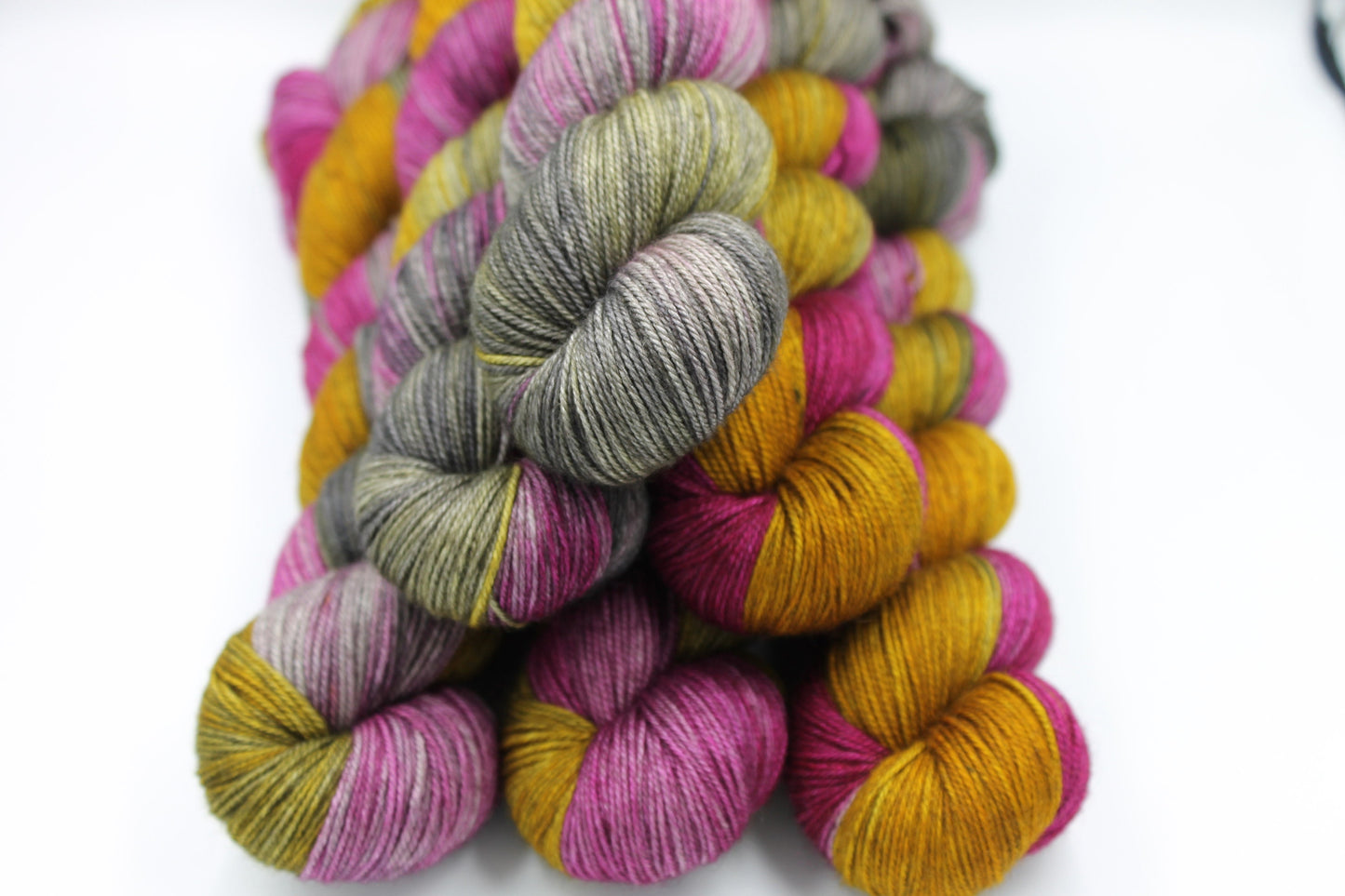 Sugar & Spice Sock Skein 60% SuperWash Merino 20 silk and 20 Yak Hand Dyed Yarn