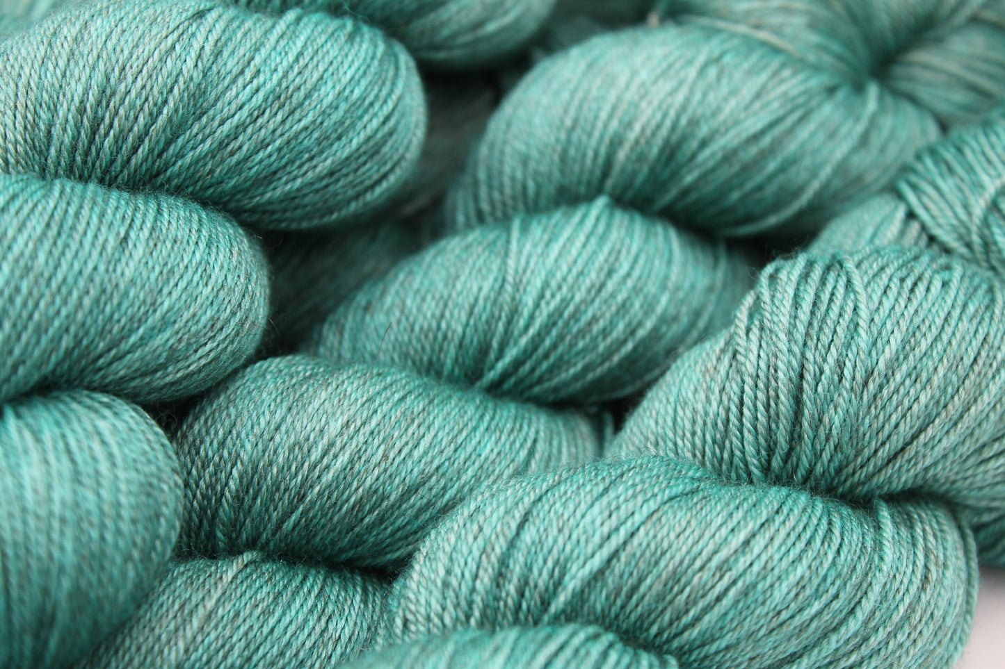 Jade Sock Skein 60% SuperWash Merino 20 silk and 20 Yak Hand Dyed Yarn