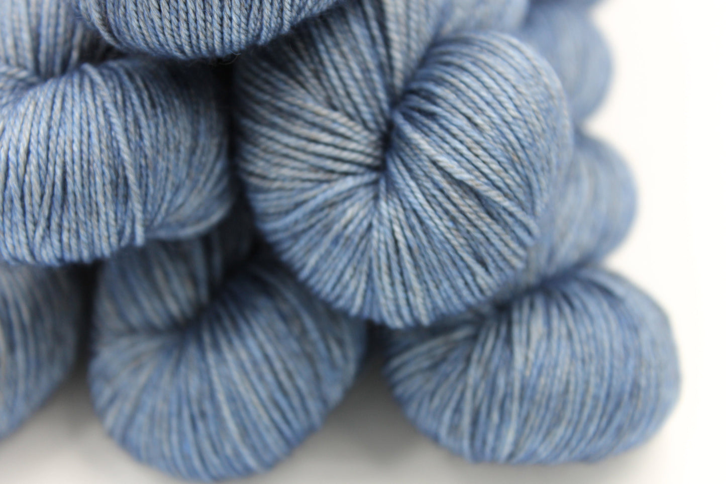 Denim Sock Skein 60% SuperWash Merino 20 silk and 20 Yak Hand Dyed Yarn