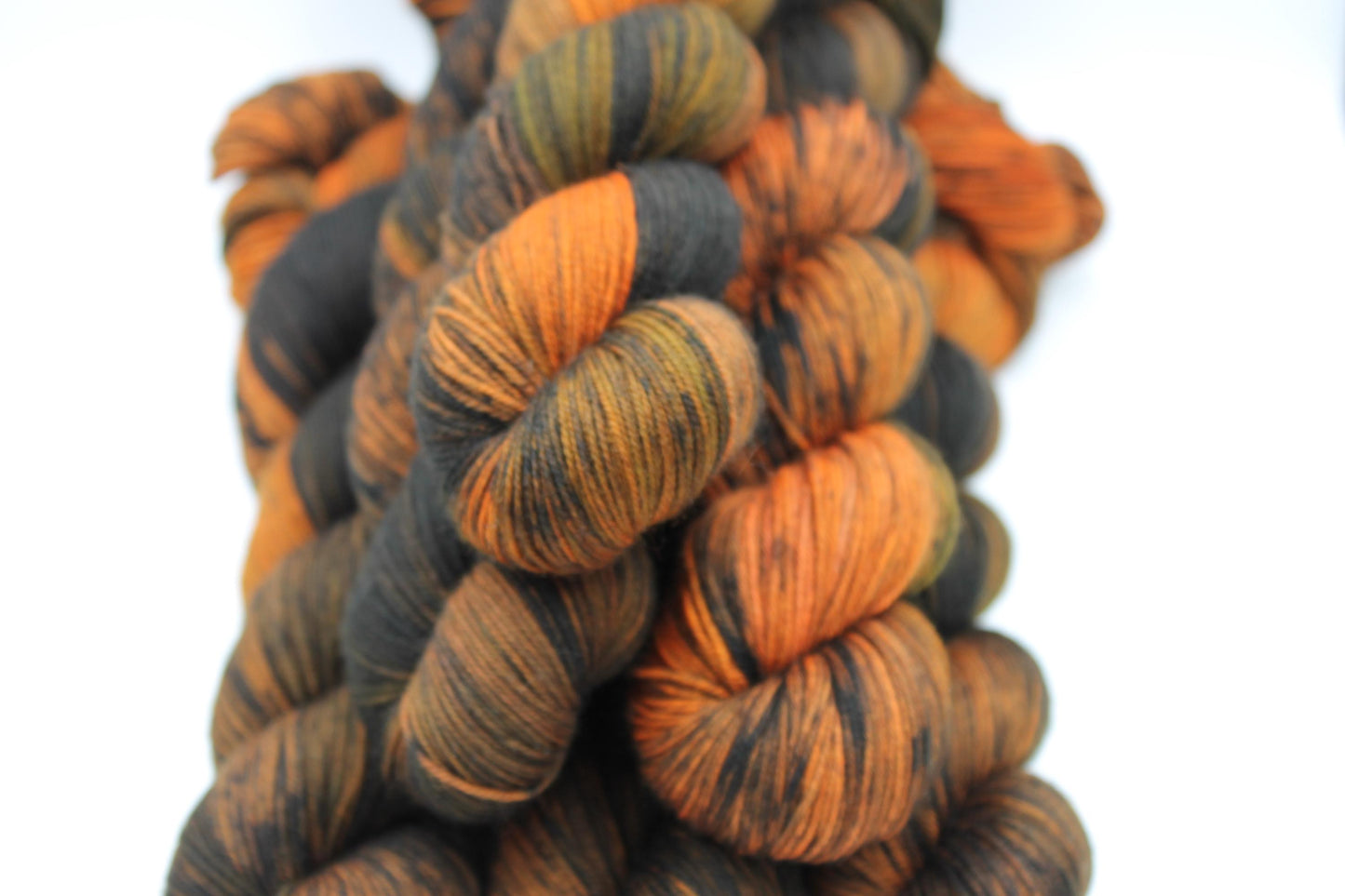 Dyeing Embers, Sock Skein 70% Superwash Merino 20 Yak 10 Nylon 100g