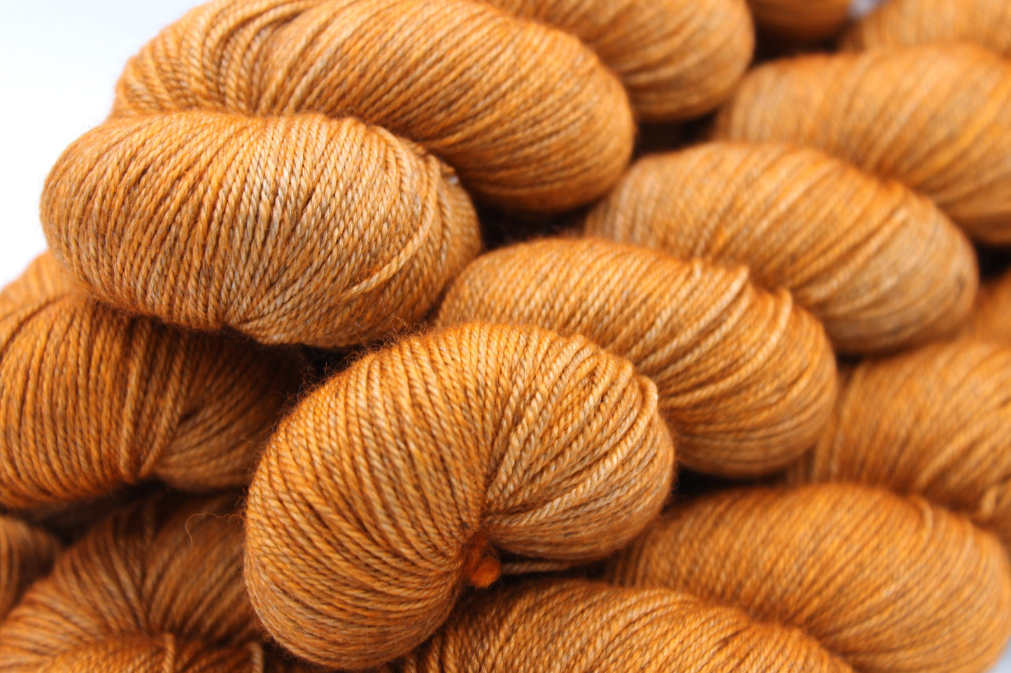 Marmalade Sock Skein 60% SuperWash Merino 20 silk and 20 Yak Hand Dyed Yarn