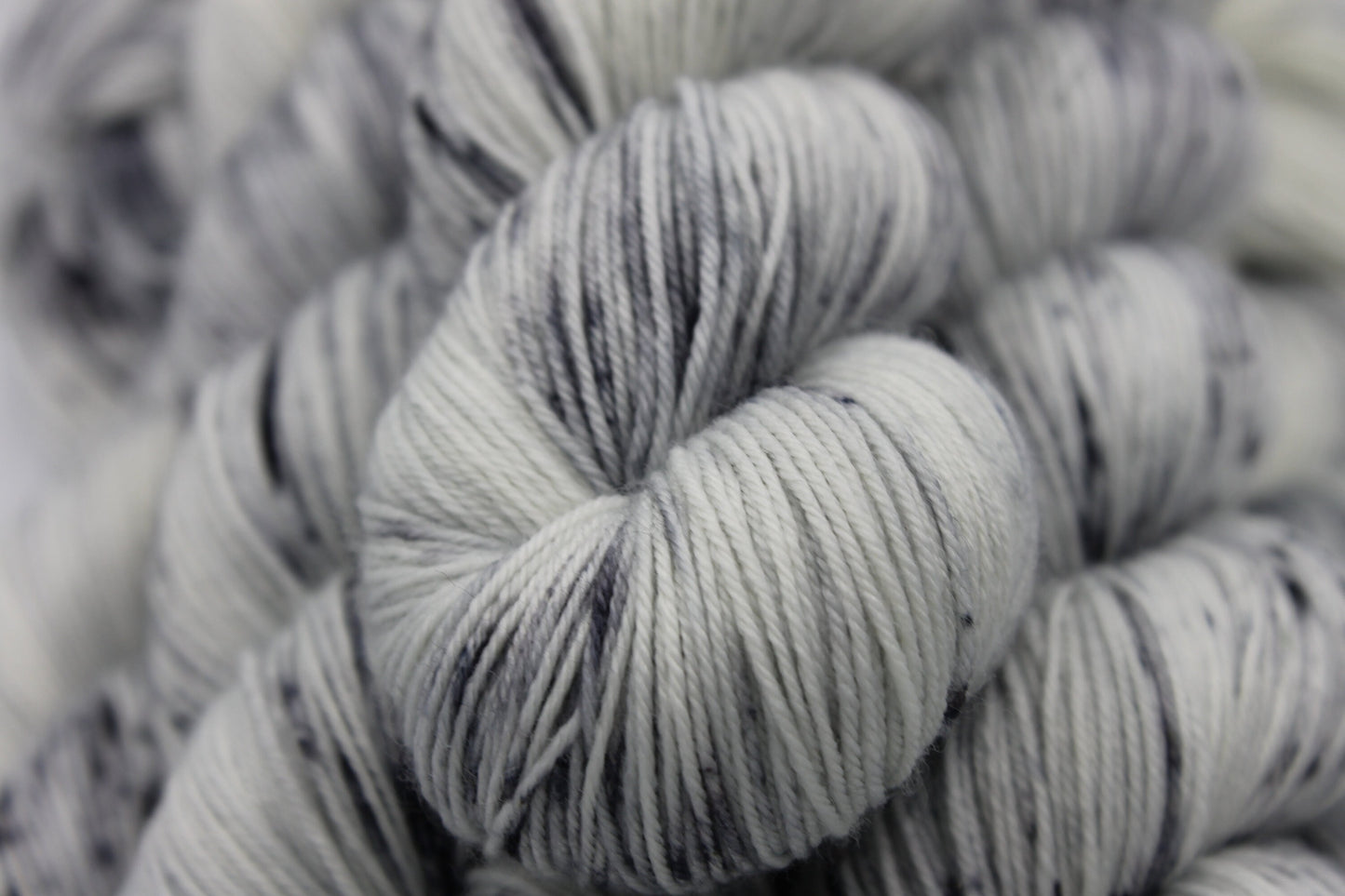 Granite Deep Speckle Sock Skein 75% SuperWash Merino and 25 Nylon Hand Dyed Yarn 100g