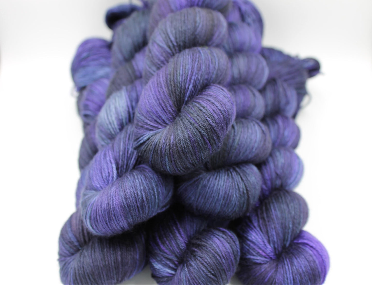 Dark Biddings Sock skein  50% Superwash Merino Wool 50 Silk 100g Skeins
