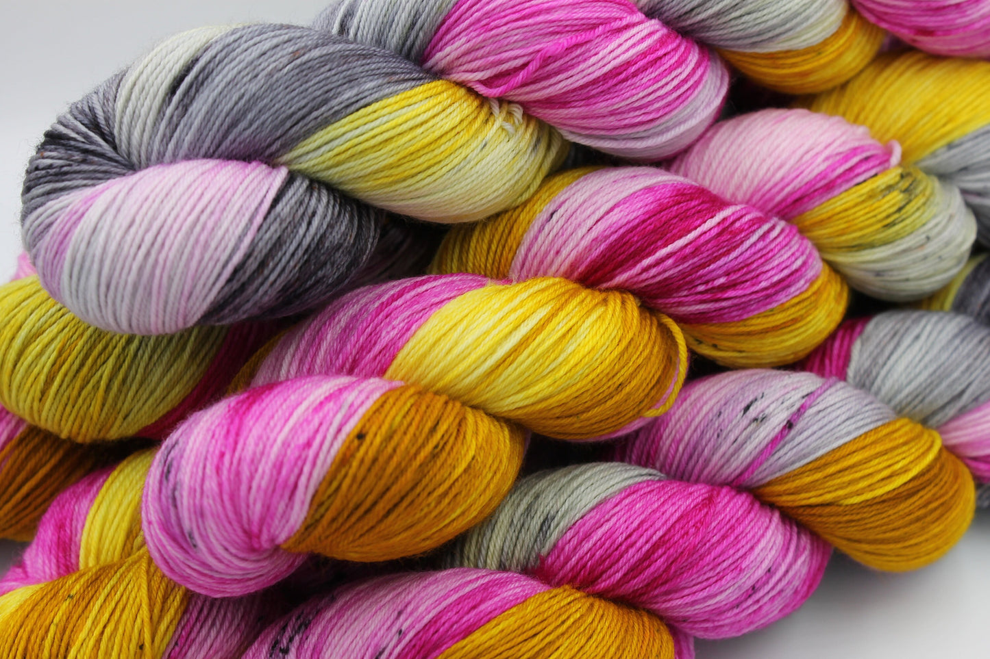 Sugar and Spice. Sock Skein 75% SuperWash Merino and 25 Nylon Hand Dyed Yarn