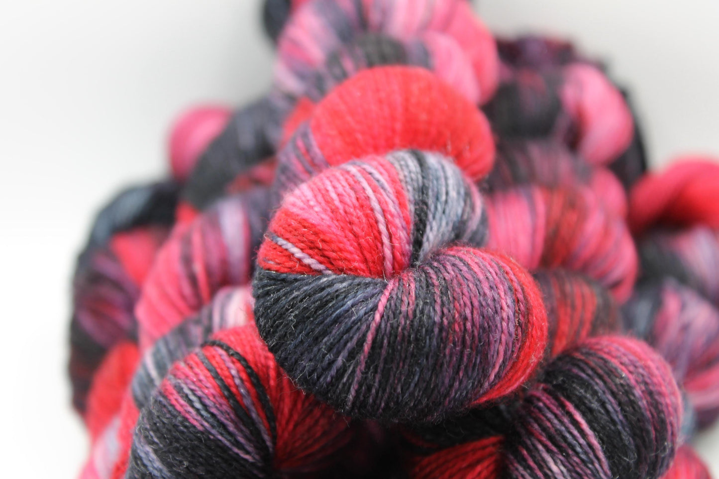 Sparkling Gothic  Sock Skein 75% Superwash Merino 20% Nylon 5% Silver Stellina