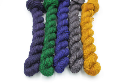 Opulence III Mini Skein Set Sock 70% Superwash Merino 20 Yak 10 Nylon 5 x 20g