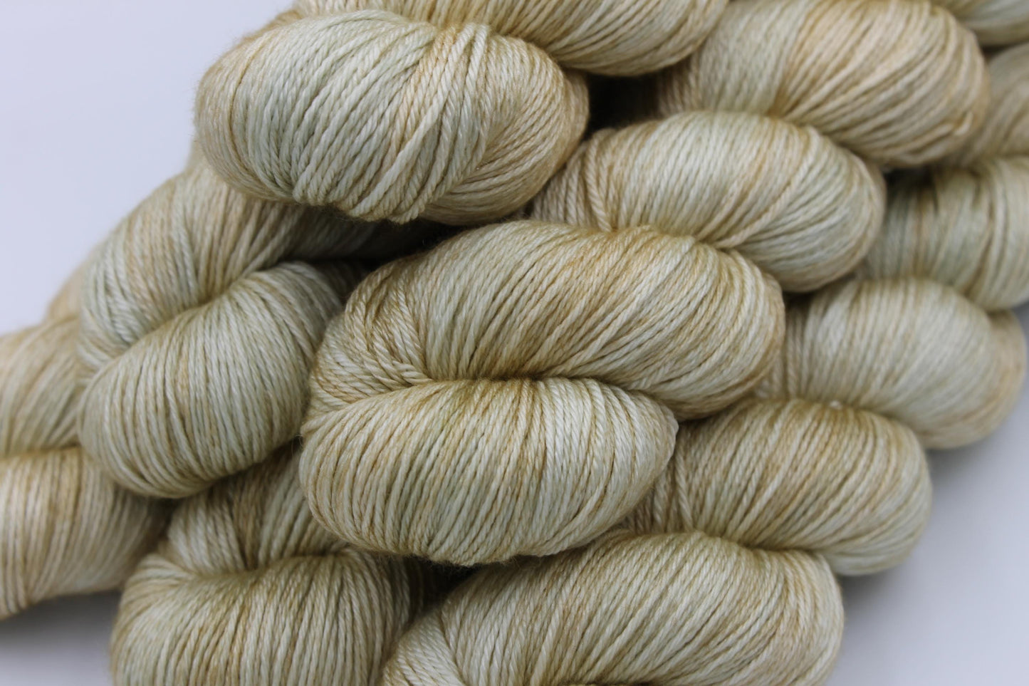 Old Gold Sock skein  50% Superwash Merino Wool 50% Silk 100g Skeins