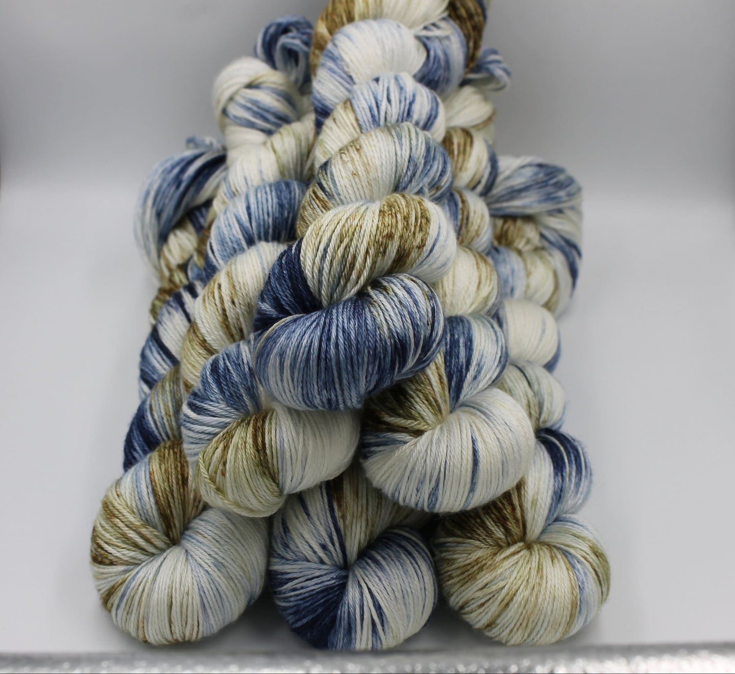Chatsworth Chambray Sock Yarn 50% Superwash Merino Wool 50% Silk 100g Skein - Attic Spin Dye