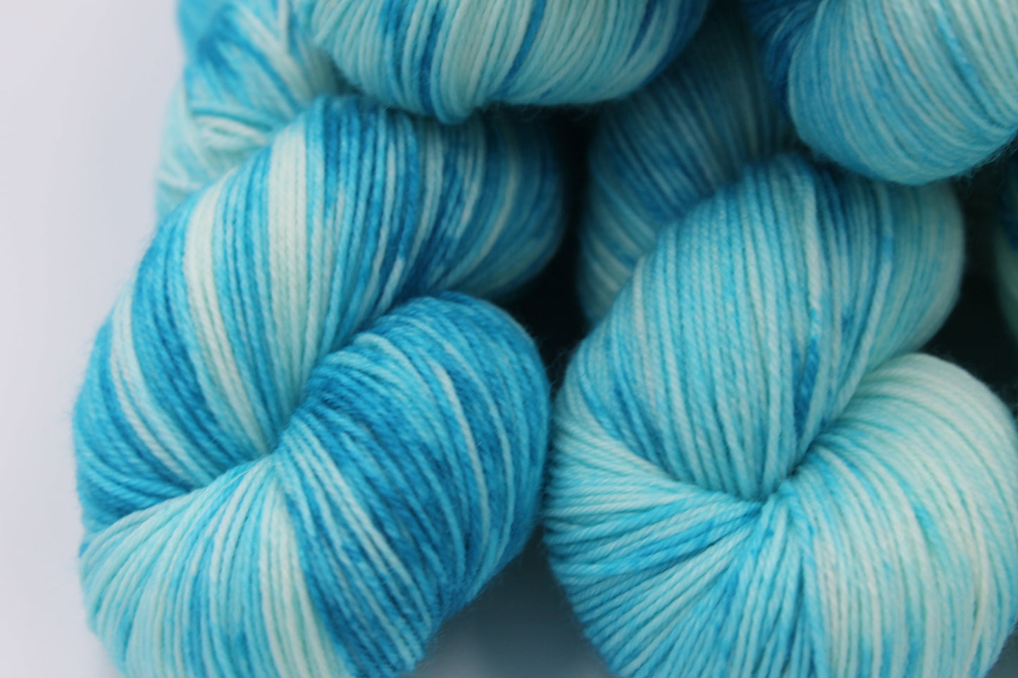 Lagoon Deep Speckle  Sock Skein 75% SuperWash Merino and 25 Nylon Hand Dyed Yarn 100g