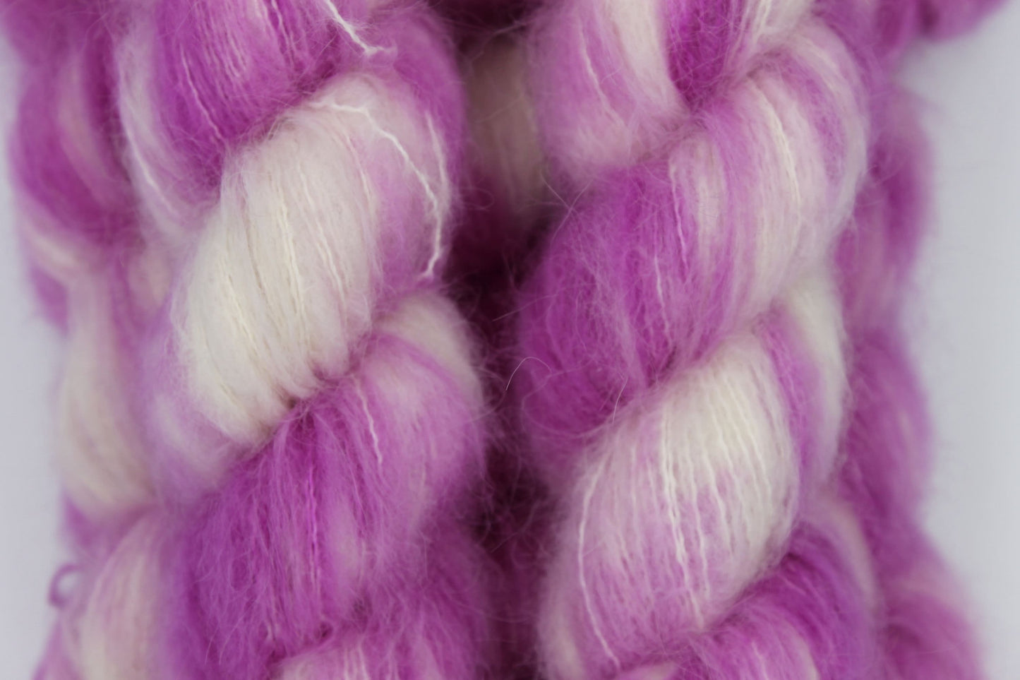 Raspberry Ripple Exquisite Lace 50g skein 74% Baby Suri Alpaca 26 Mulberry  Silk