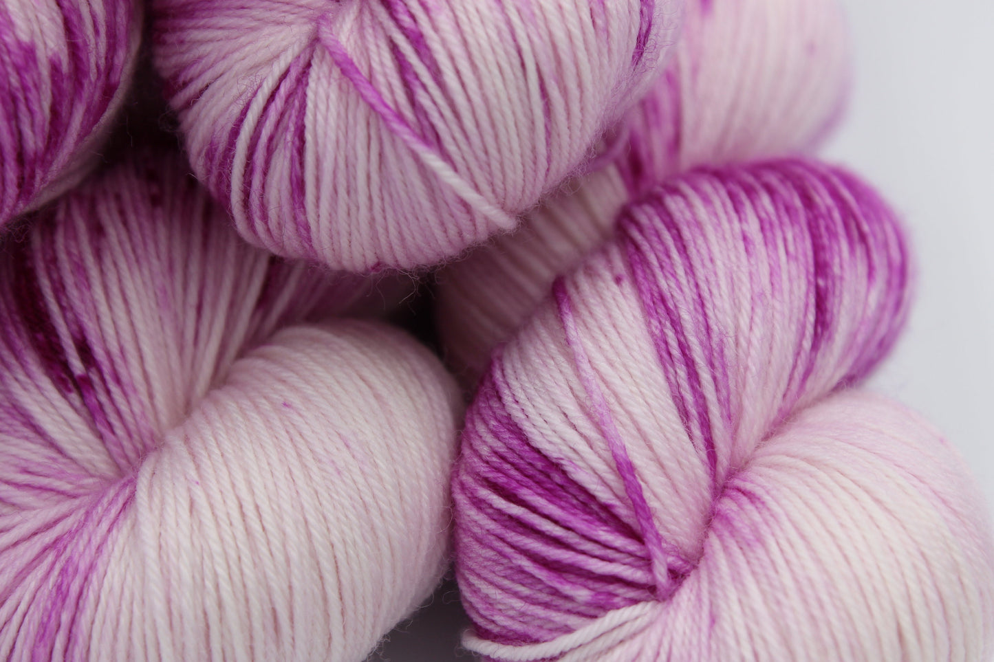 Wild Raspberry Deep Speckle  Sock Skein 75% SuperWash Merino and 25 Nylon Hand Dyed Yarn 100g