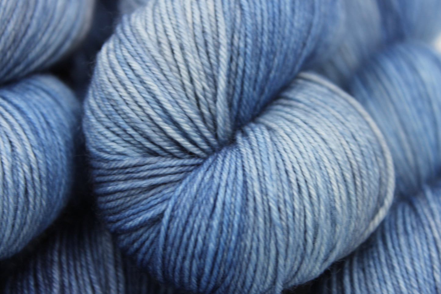 Denim,  Sock Skein 75% SuperWash Merino and 25 Nylon Hand Dyed Yarn 100g