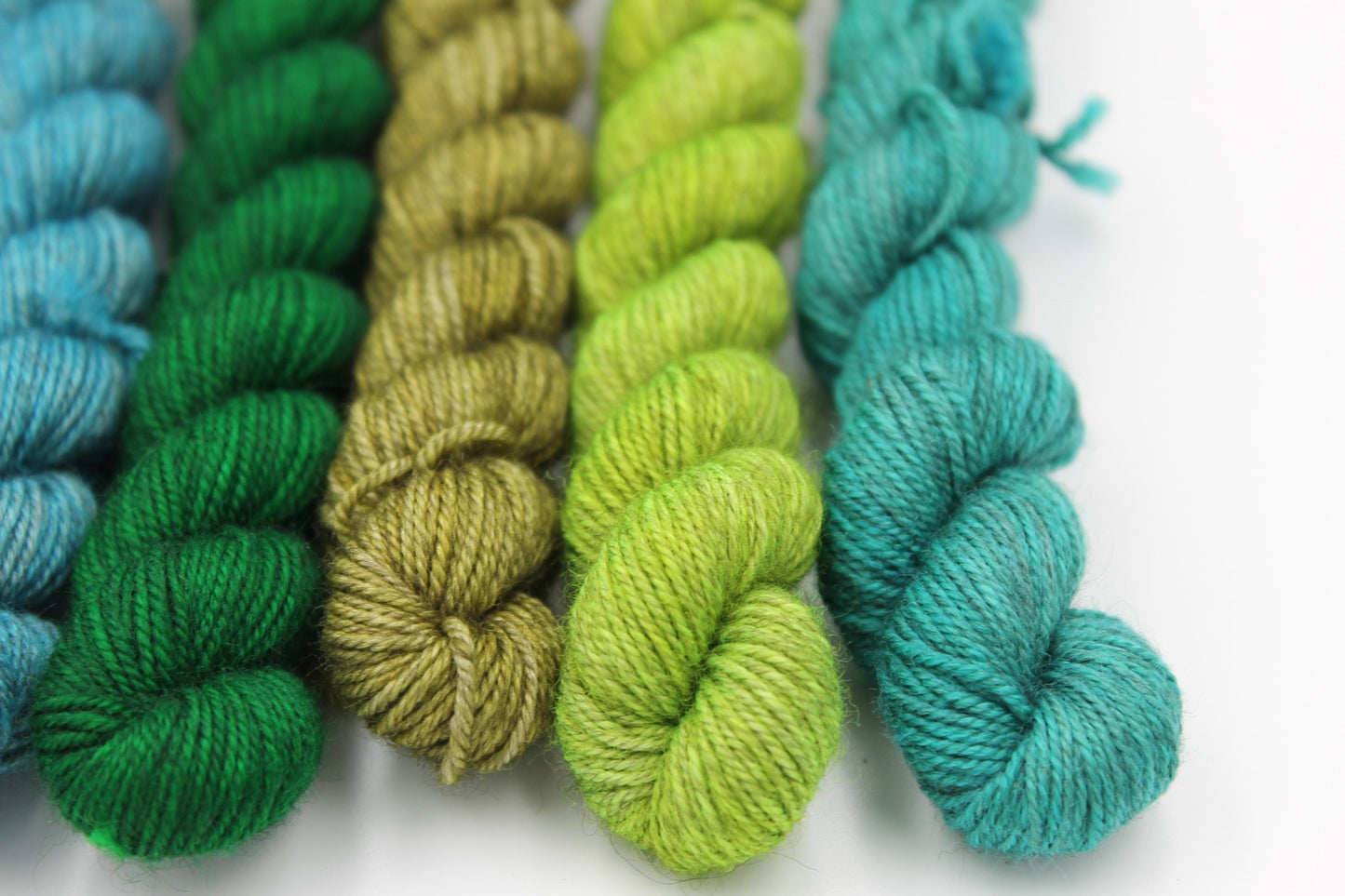 Shades - Olive Mini Skein Set Sock 70% Superwash Merino 20 Yak 10 Nylon 5 x 20g