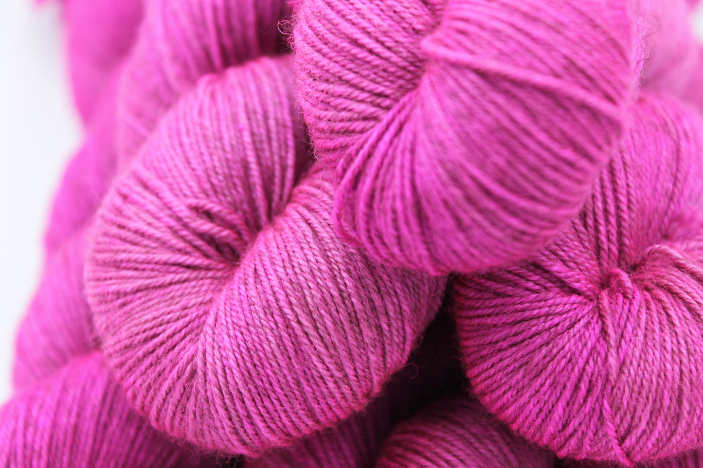 Fuchsia,  Sock Skein 70% Superwash Merino 20 Yak 10 Nylon 100g
