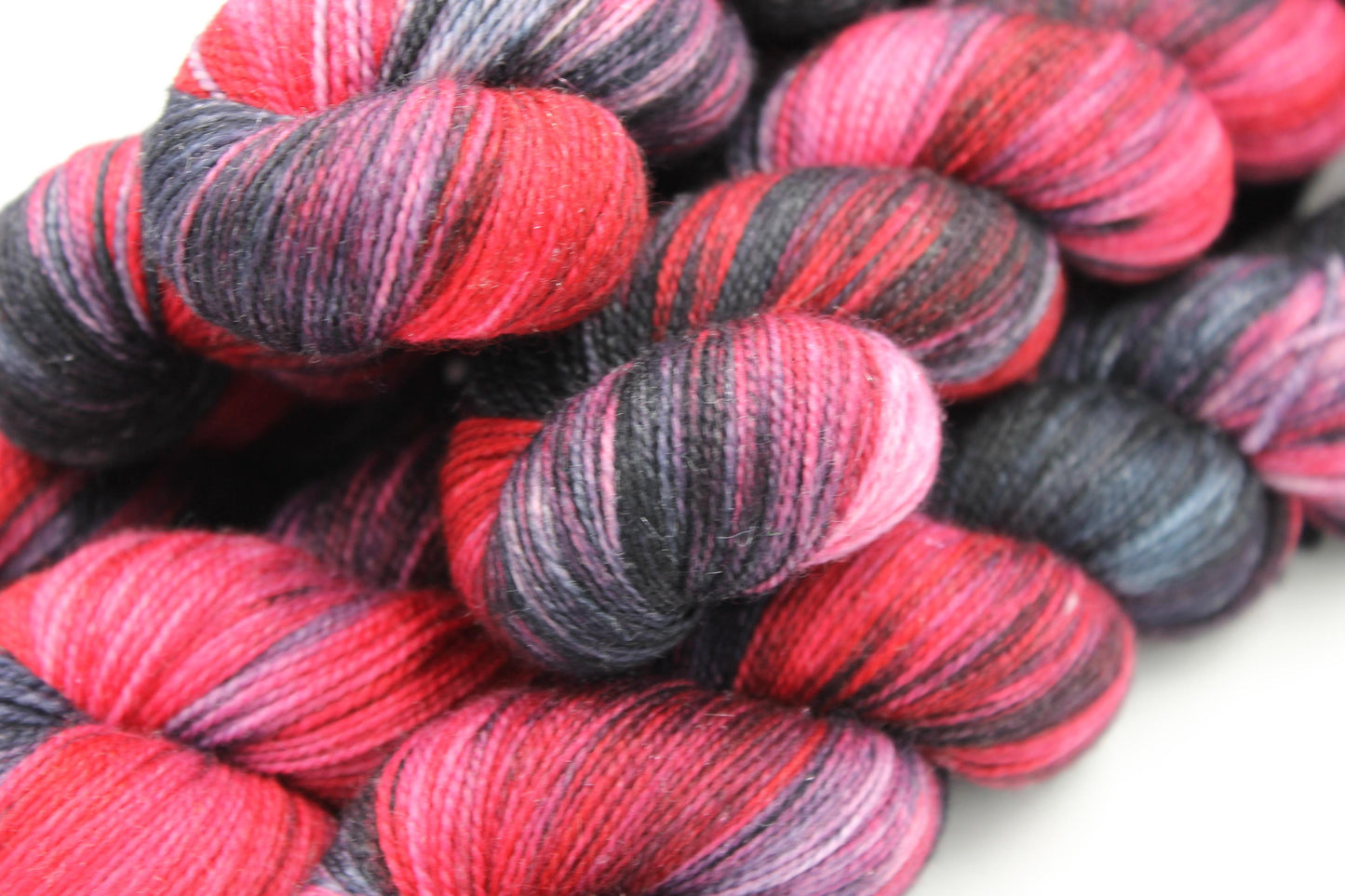 Sparkling Gothic  Sock Skein 75% Superwash Merino 20% Nylon 5% Silver Stellina