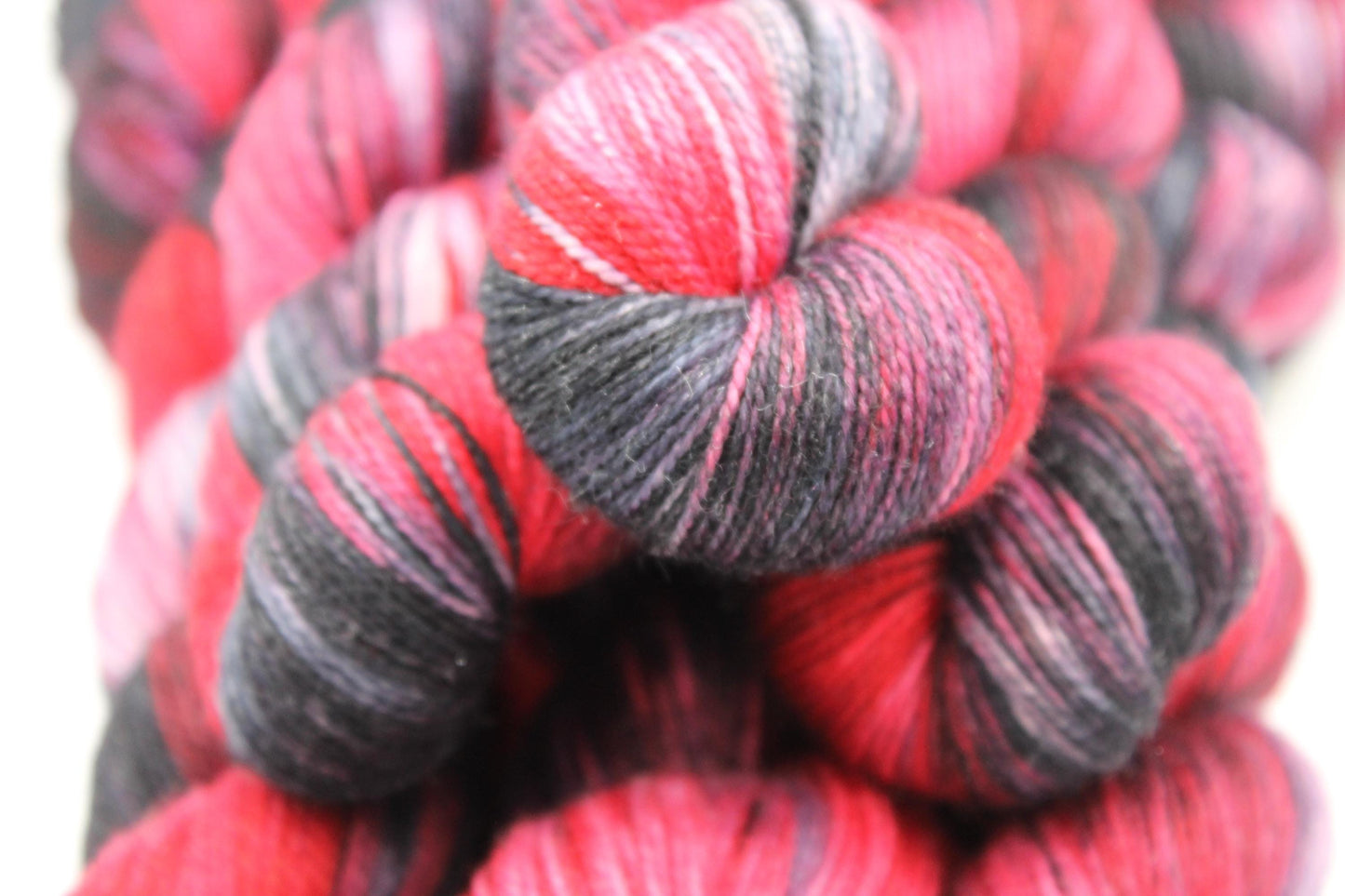 Sparkling Gothic  Sock Skein 75% Superwash Merino 20% Nylon 5% Silver Stellina