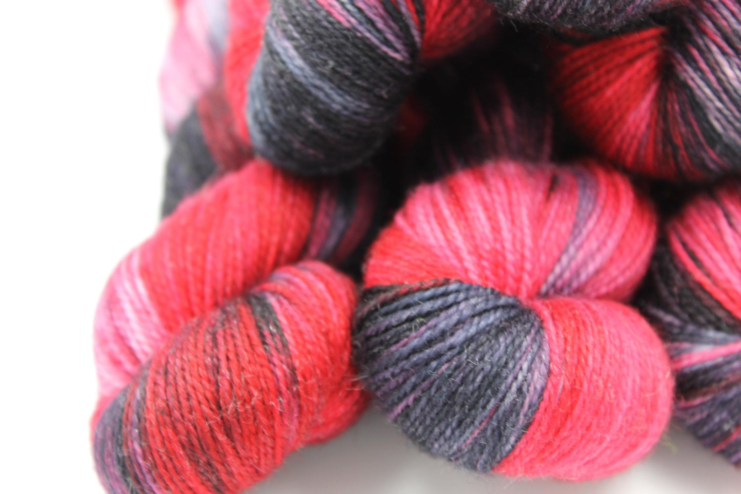 Sparkling Gothic  Sock Skein 75% Superwash Merino 20% Nylon 5% Silver Stellina