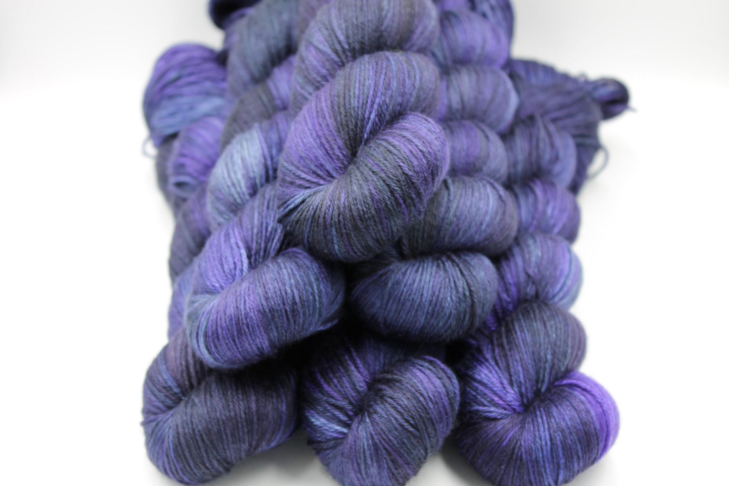 Dark Biddings Sock skein  50% Superwash Merino Wool 50 Silk 100g Skeins