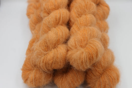 Pumpkin Lace 50g skein 74% Baby Suri Alpaca 26 Silk