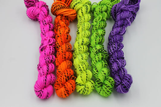 Funky Zebra Sock Skein 80% SuperWash Merino and 20 Nylon Hand Dyed Zebra Yarn 5 x 20g