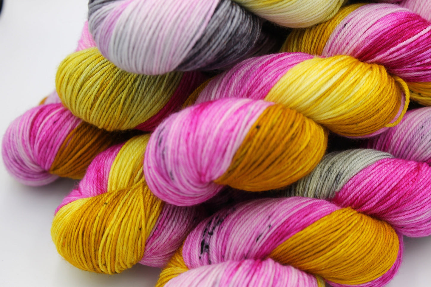 Sugar and Spice. Sock Skein 75% SuperWash Merino and 25 Nylon Hand Dyed Yarn