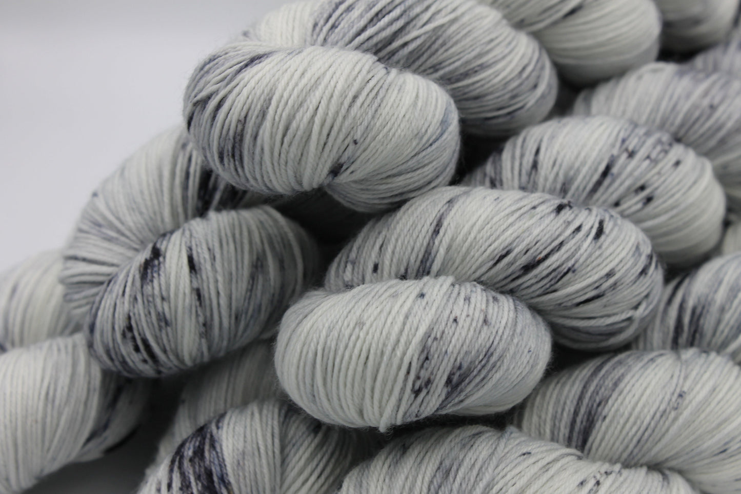 Granite Deep Speckle  Sock Skein 75% SuperWash Merino and 25 Nylon Hand Dyed Yarn 100g