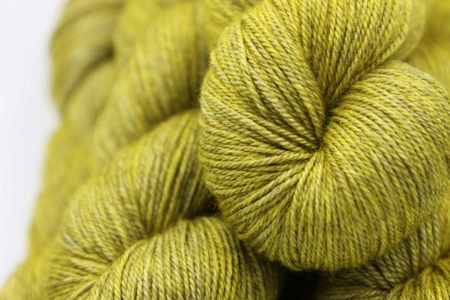 Moss Sock Skein 60% SuperWash Merino 20 silk  and 20 Yak Hand Dyed Yarn