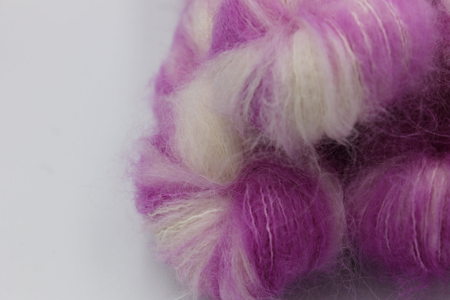 Raspberry Ripple Exquisite Lace 50g skein 74% Baby Suri Alpaca 26 Mulberry  Silk