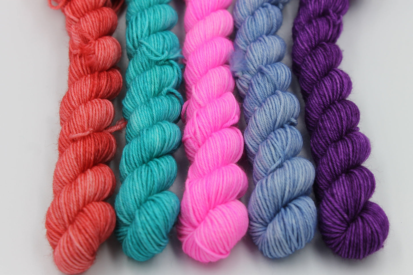 Brights II Mini Skein Set Premium Sock 75% SuperWash  Merino and 25 Nylon.5x20g