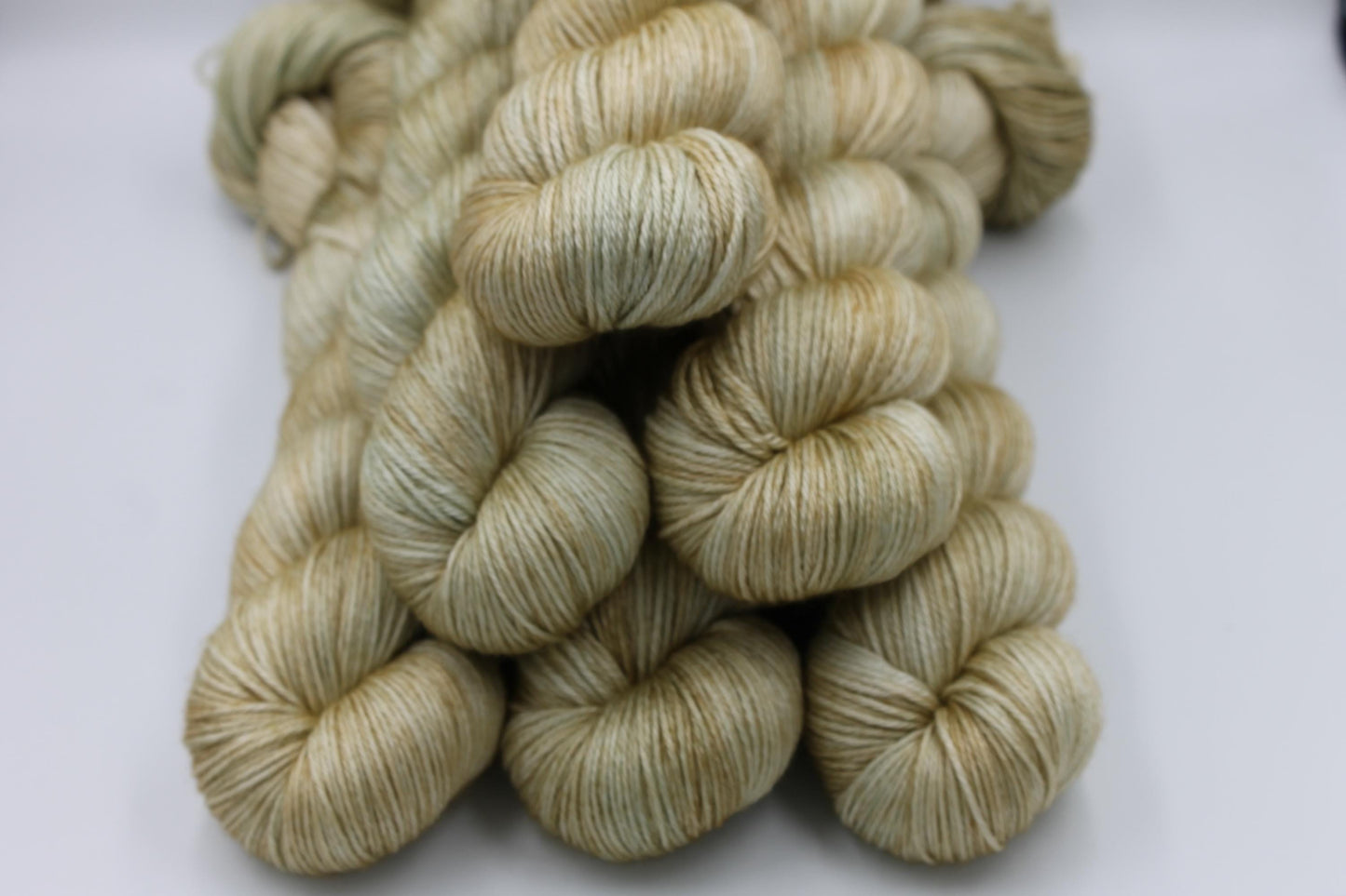 Old Gold Sock skein  50% Superwash Merino Wool 50% Silk 100g Skeins