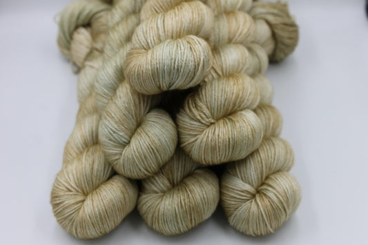 Old Gold Sock skein  50% Superwash Merino Wool 50% Silk 100g Skeins