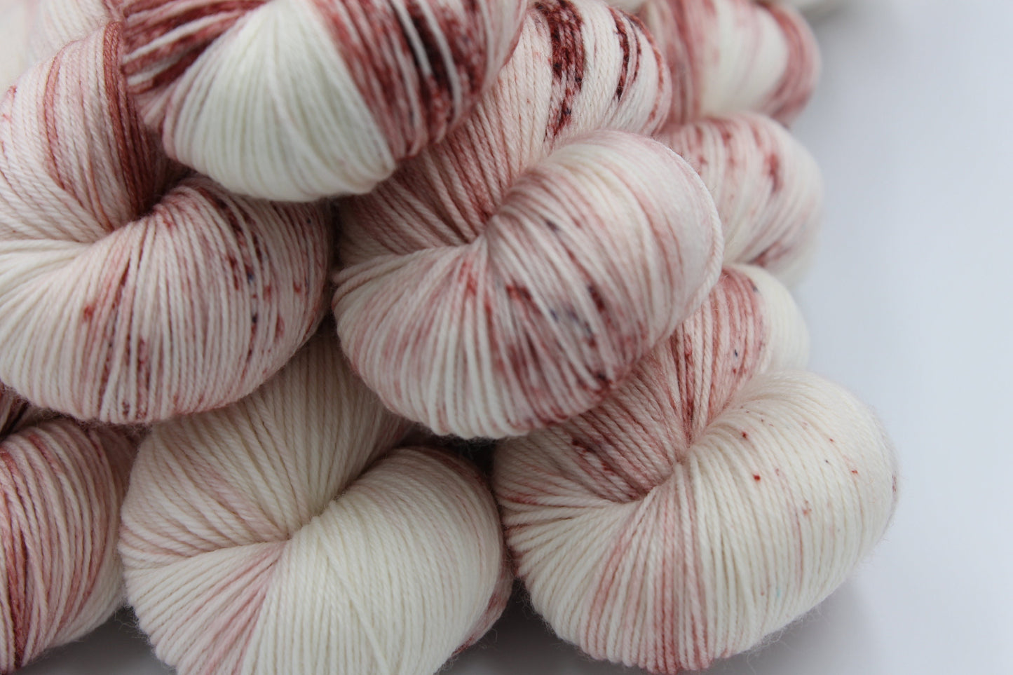 Old Rose Deep Speckle Sock Skein 75% SuperWash Merino and 25 Nylon Hand Dyed Yarn 100g