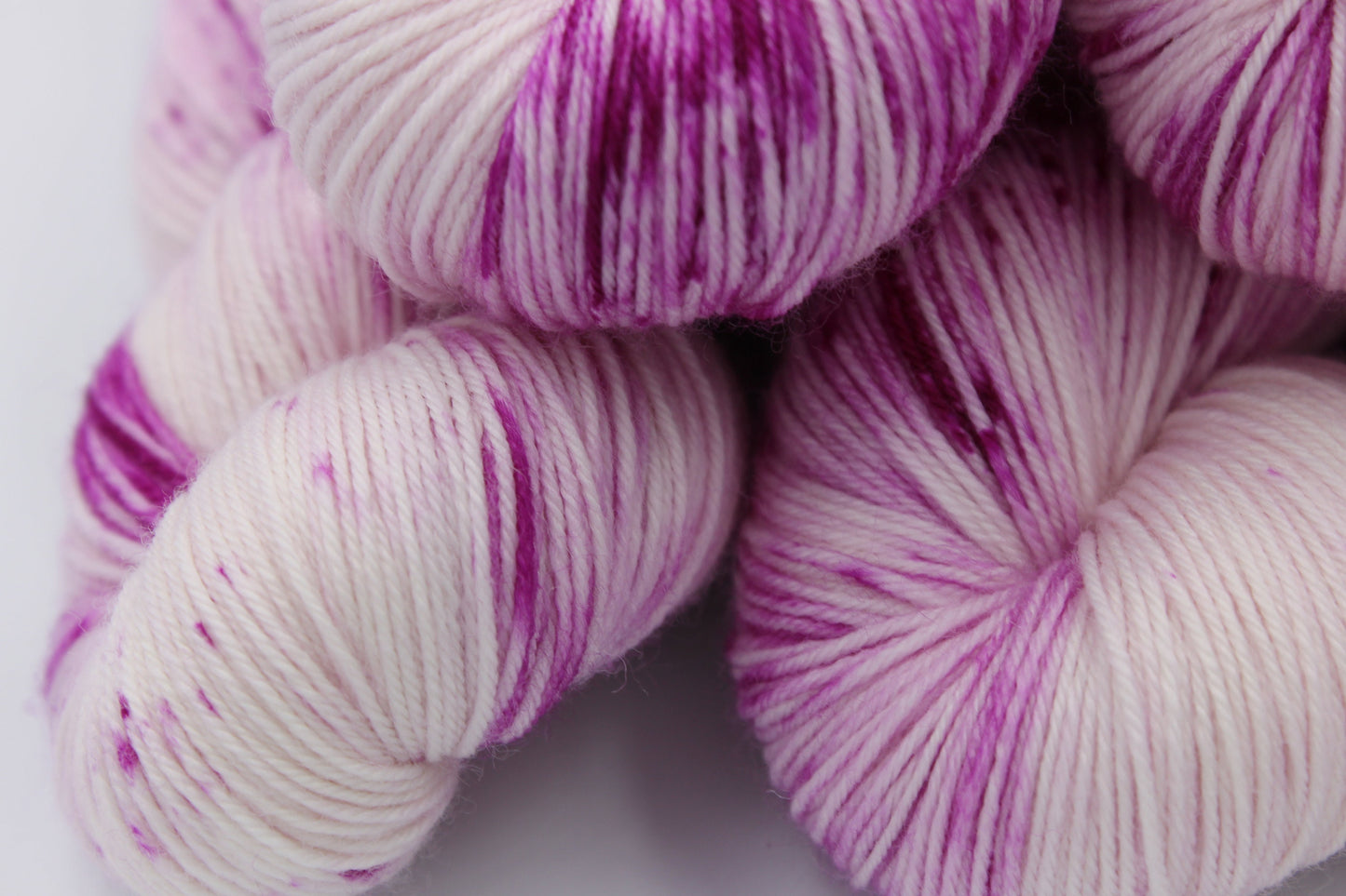 Wild Raspberry Deep Speckle  Sock Skein 75% SuperWash Merino and 25 Nylon Hand Dyed Yarn 100g