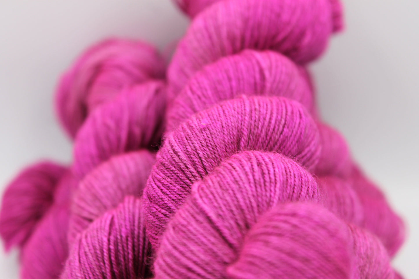 Fuchsia,  Sock Skein 70% Superwash Merino 20 Yak 10 Nylon 100g