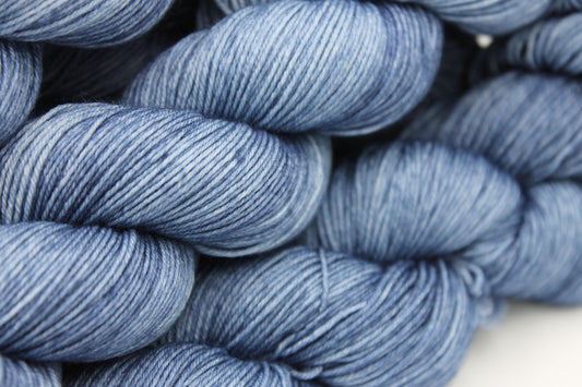 Mountain Blue  Sock Skein 75% SuperWash Merino and 25 Nylon Hand Dyed Yarn 100g