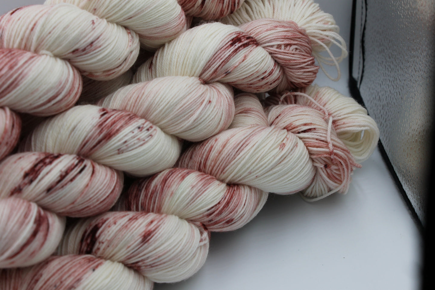 Old Rose Deep Speckle Sock Skein 75% SuperWash Merino and 25 Nylon Hand Dyed Yarn 100g