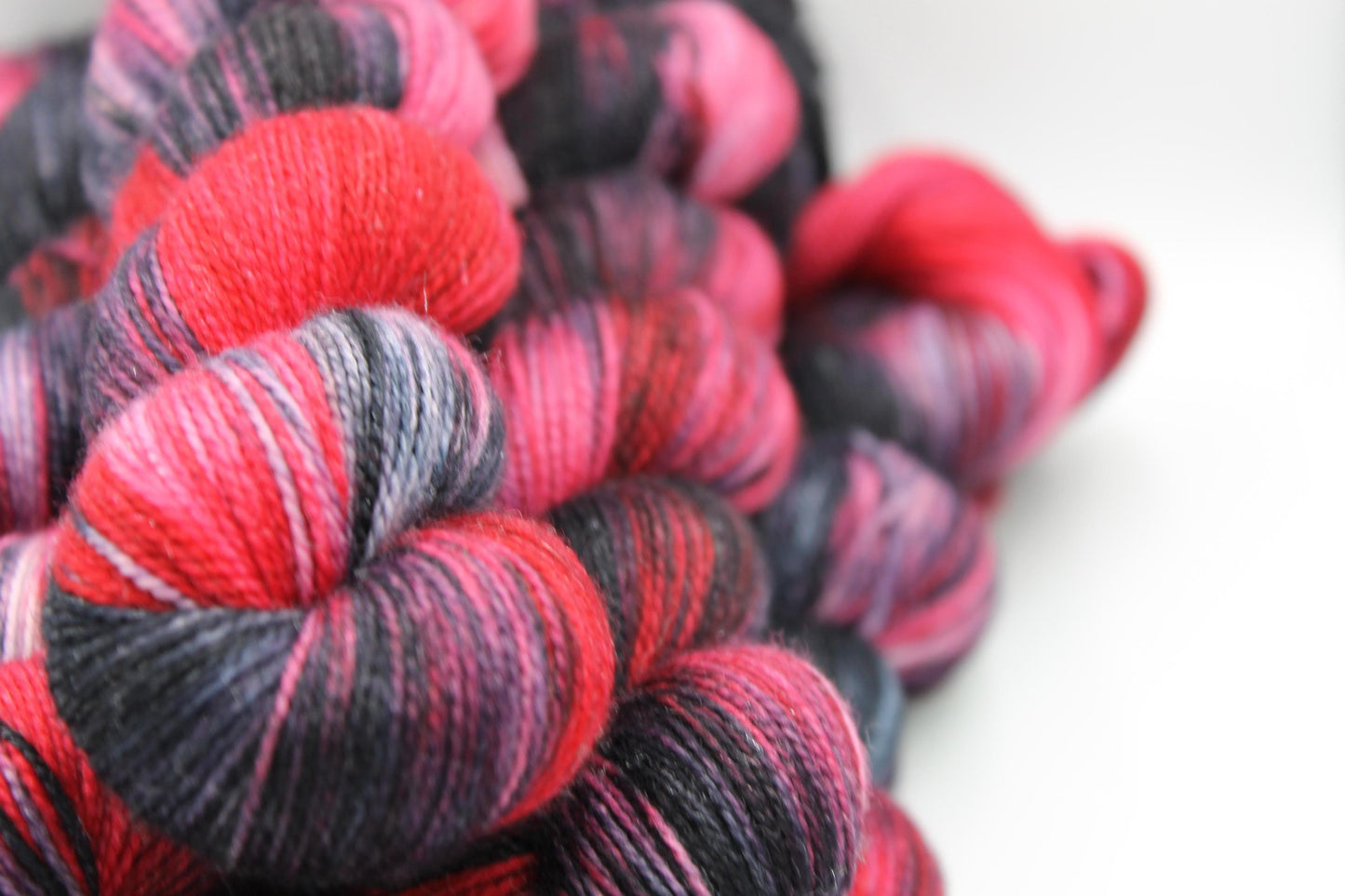 Sparkling Gothic  Sock Skein 75% Superwash Merino 20% Nylon 5% Silver Stellina