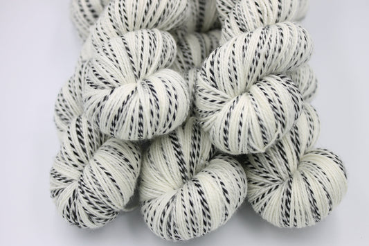 Nudy Zebra Sock Skein 80% SuperWash Merino and 20 Nylon Hand Dyed Zebra Yarn 100g