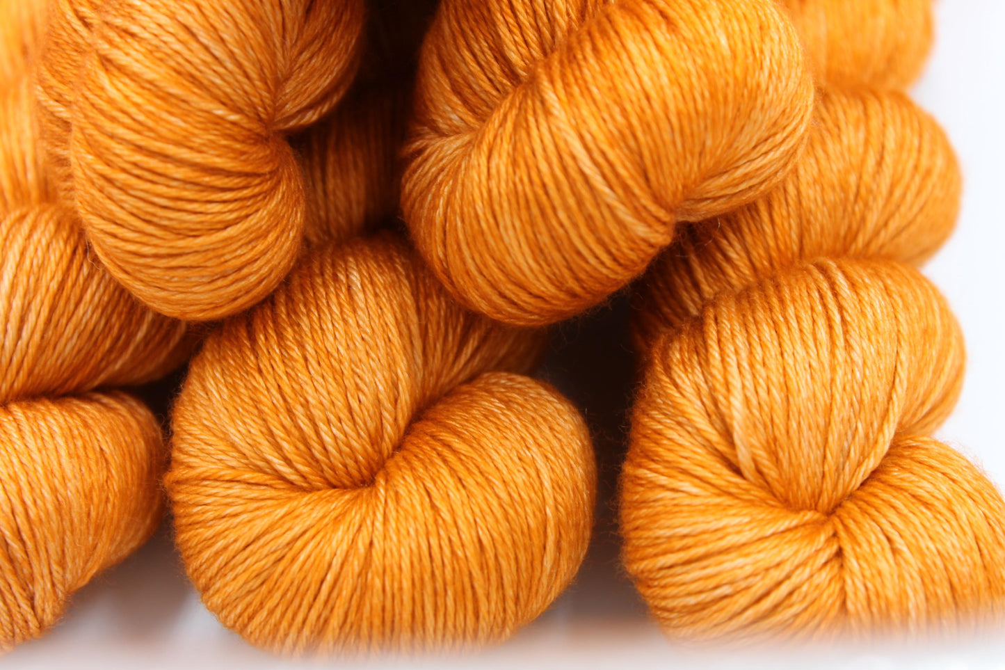Pumpkin Sock skein  50% Superwash Merino Wool 50 Silk 100g Skeins