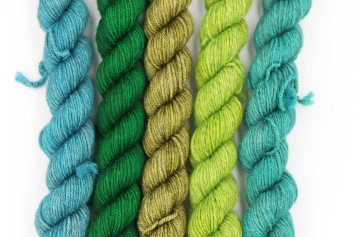 Shades - Olive Mini Skein Set Sock 70% Superwash Merino 20 Yak 10 Nylon 5 x 20g