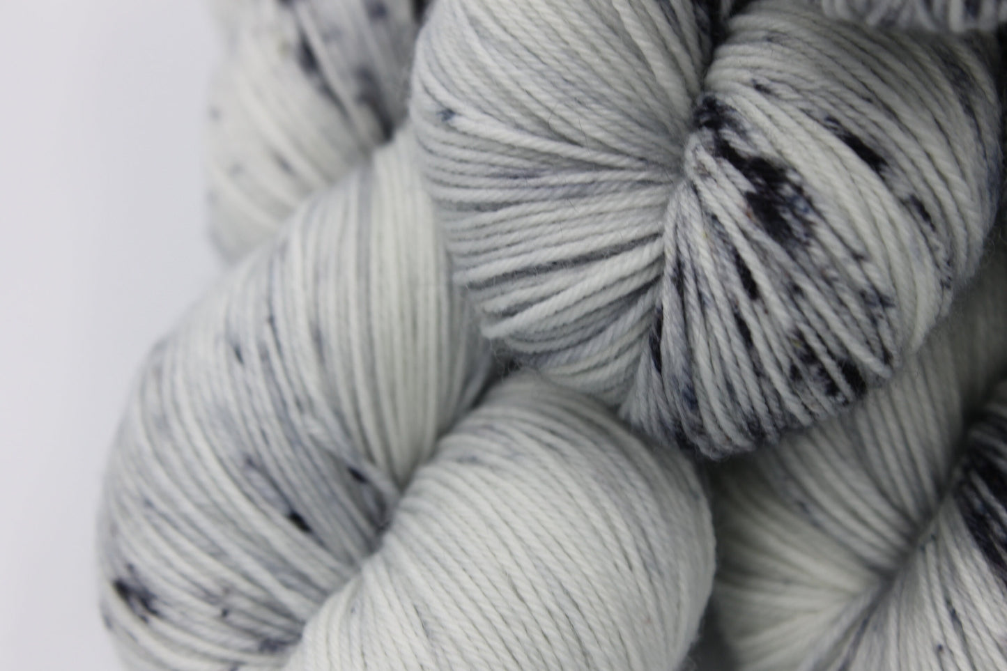 Granite Deep Speckle  Sock Skein 75% SuperWash Merino and 25 Nylon Hand Dyed Yarn 100g