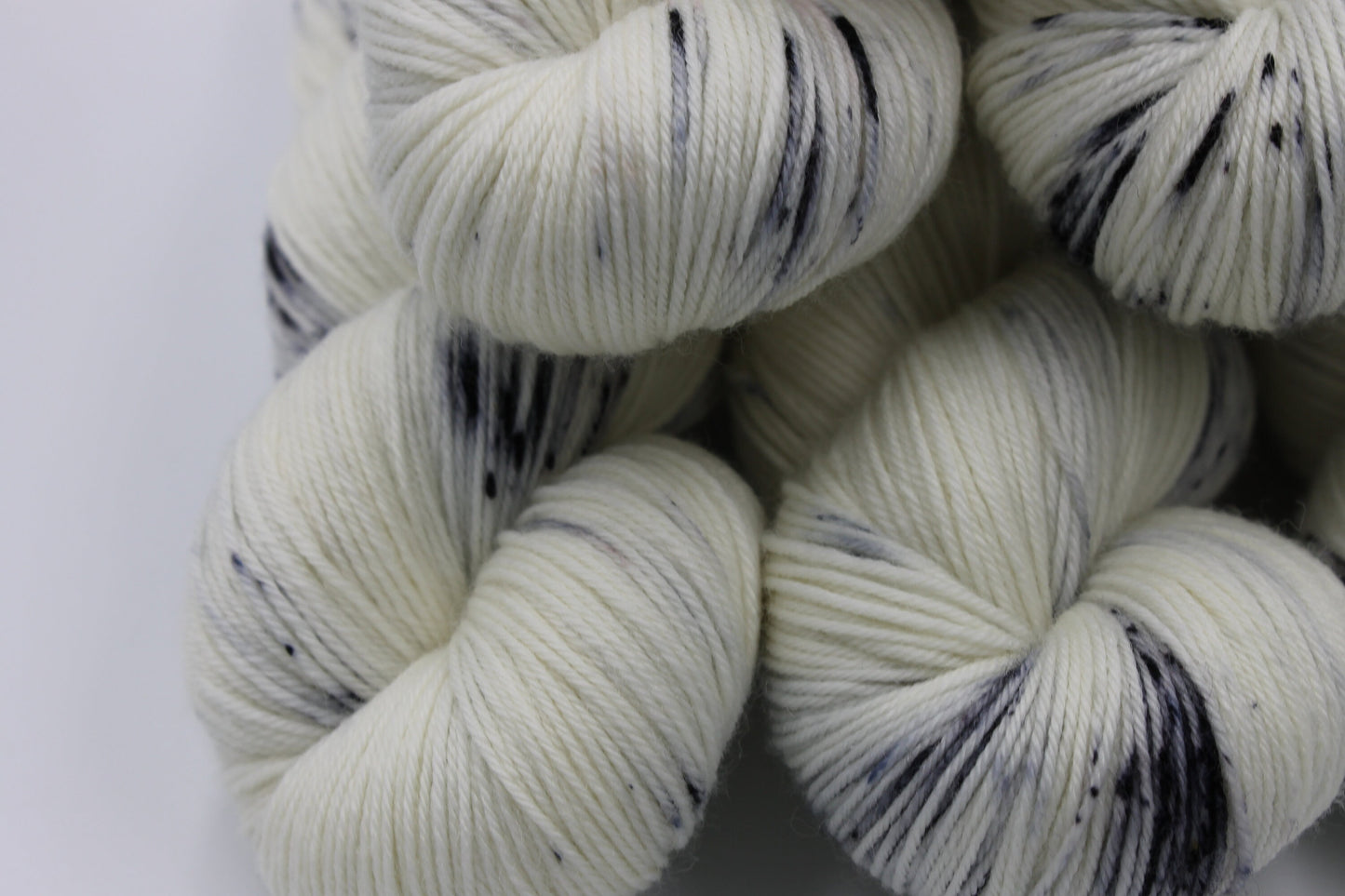 Granite Light Speckle Sock Skein 75% SuperWash Merino and 25 Nylon Hand Dyed Yarn 100g