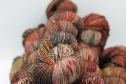 Roasted Chestnuts Sock Skein 70% Superwash Merino 20 Yak 10 Nylon