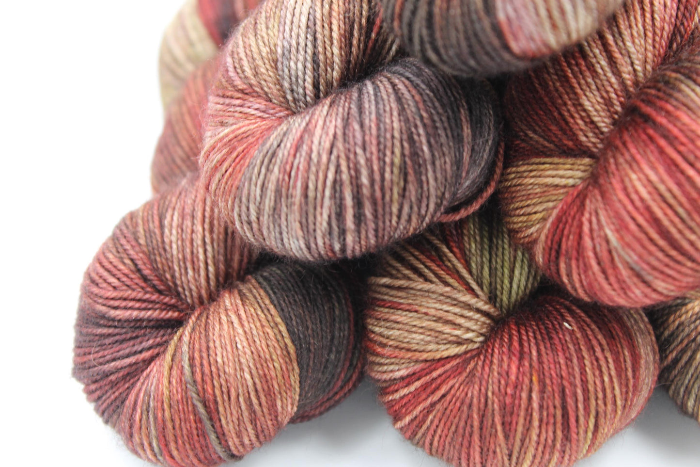 Roasted Chestnuts Sock Skein 70% Superwash Merino 20 Yak 10 Nylon