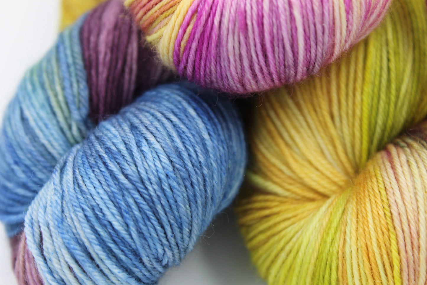 Vintage Hydrangea.   Premium Sock Skein 75% SuperWash Merino and 25 Nylon Hand Dyed Yarn