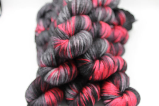 Daedric Heart Sock skein  50% Superwash Merino Wool 50% Silk 100g Skeins